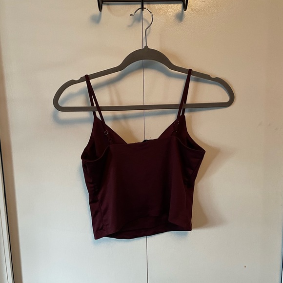 Burgundy Crop Top - Picture 2 of 3